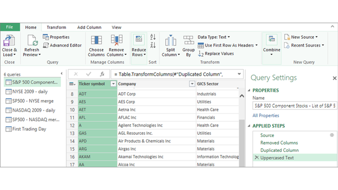 Excel Power Query